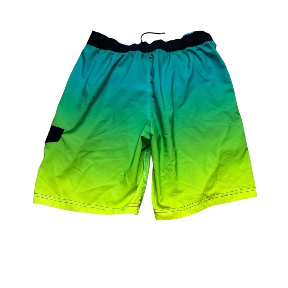 ✨🏄‍♂️ Speedo Men’s Ombre‎ Board Shorts Surf Trunks Green Yellow Small 🏄‍♂️✨